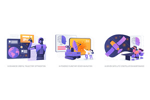 AI in Space Operations abstract, a Technology Illustration by Visual Generation