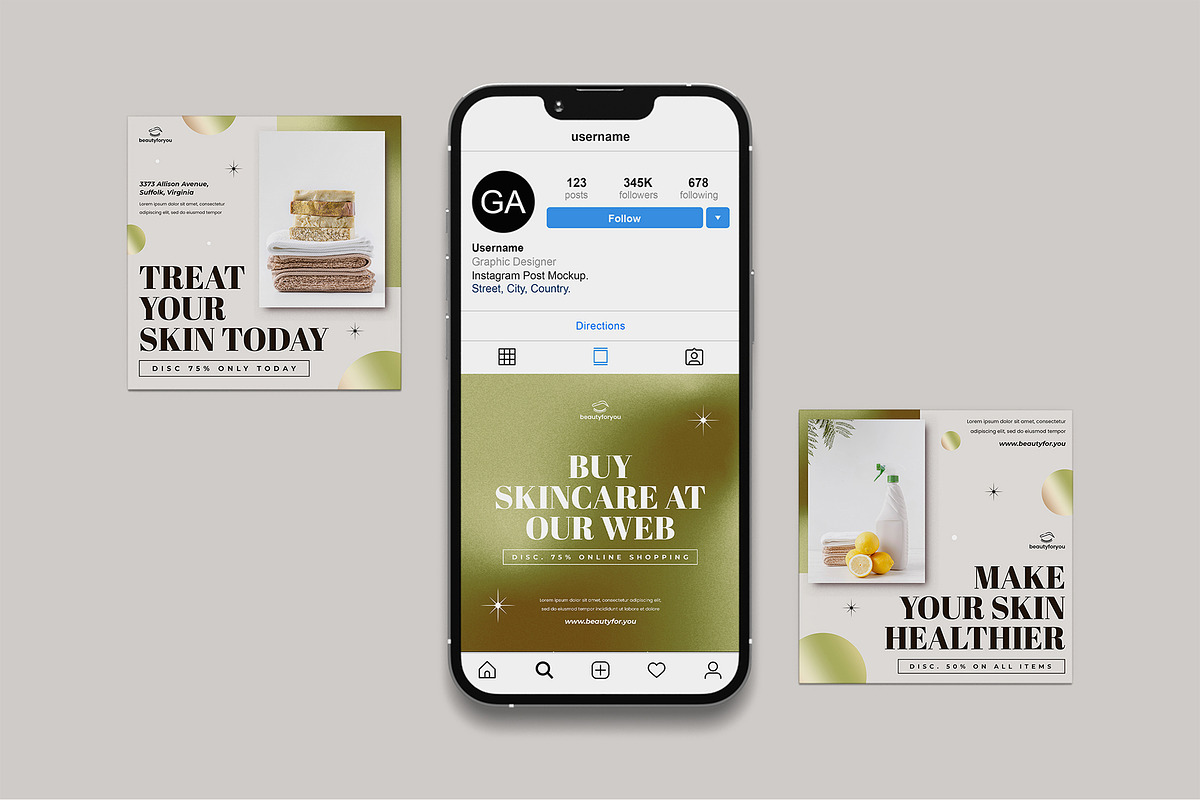Instagram Post Mockup Bundles, an iPhone Mockup by Graphic Aesthetic (Photo 6 of 22)