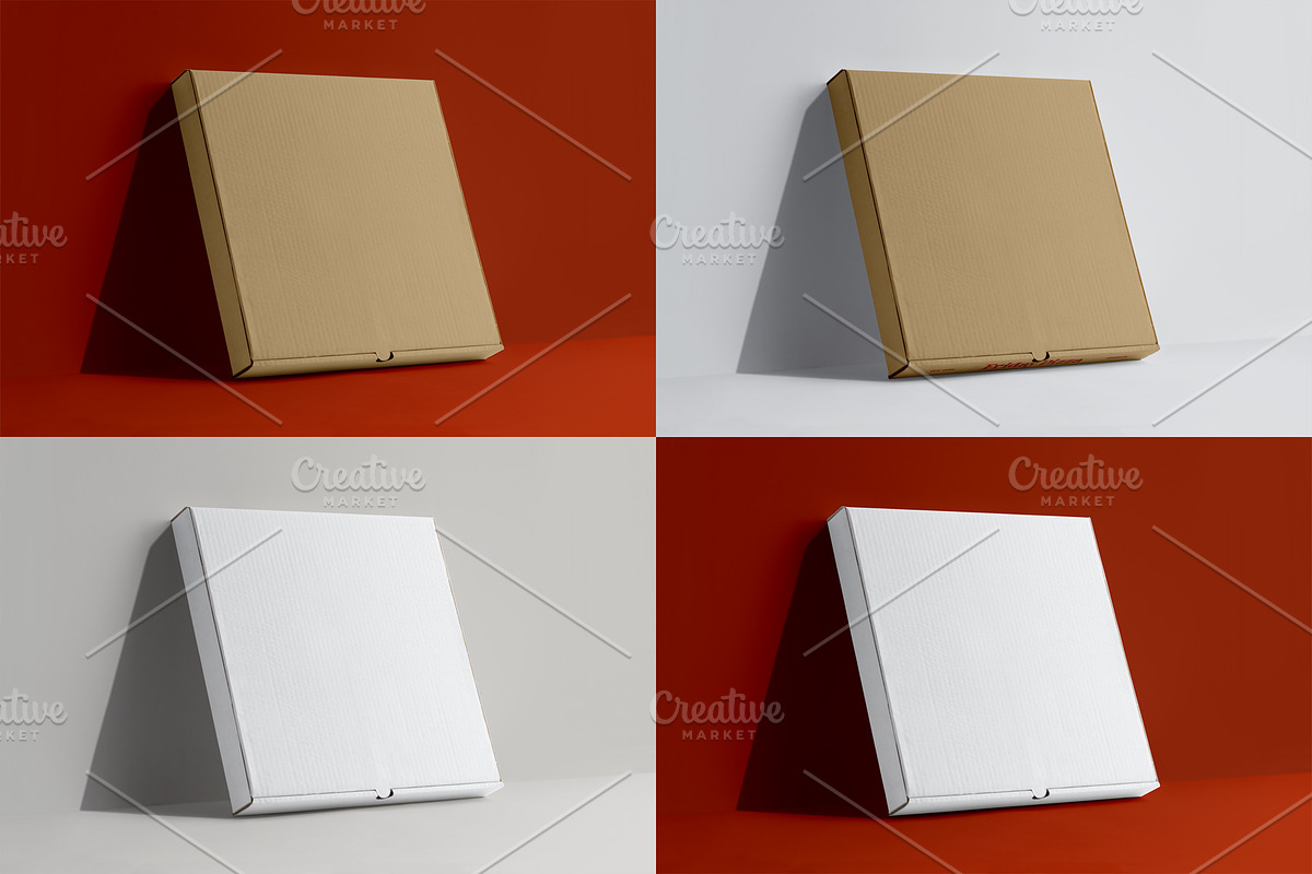 3 Pizza Box Mockup, a Cups & Container Mockup by eezo (Photo 10 of 10)