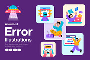 Animated Error Illustrations Art Set, a Technology Illustration by Brickclay (Thumbnail 1 of 5)