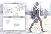 Feminine business card with Monstera, a Business Card Template by ARg Design (Thumbnail 2 of 6)