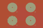 Badge Shapes - Circular Saw Blades, an Object Graphic by GhostlyPixels (Thumbnail 4 of 5)
