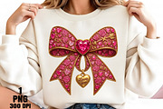 Rhinestone Valentines Bow Png, an Illustration by Daily.Designs (Thumbnail 4 of 5)