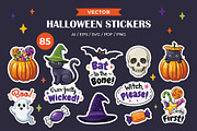 Halloween Stickers Vector, an Object Graphic by Iryna Denysova (Thumbnail 1 of 6)