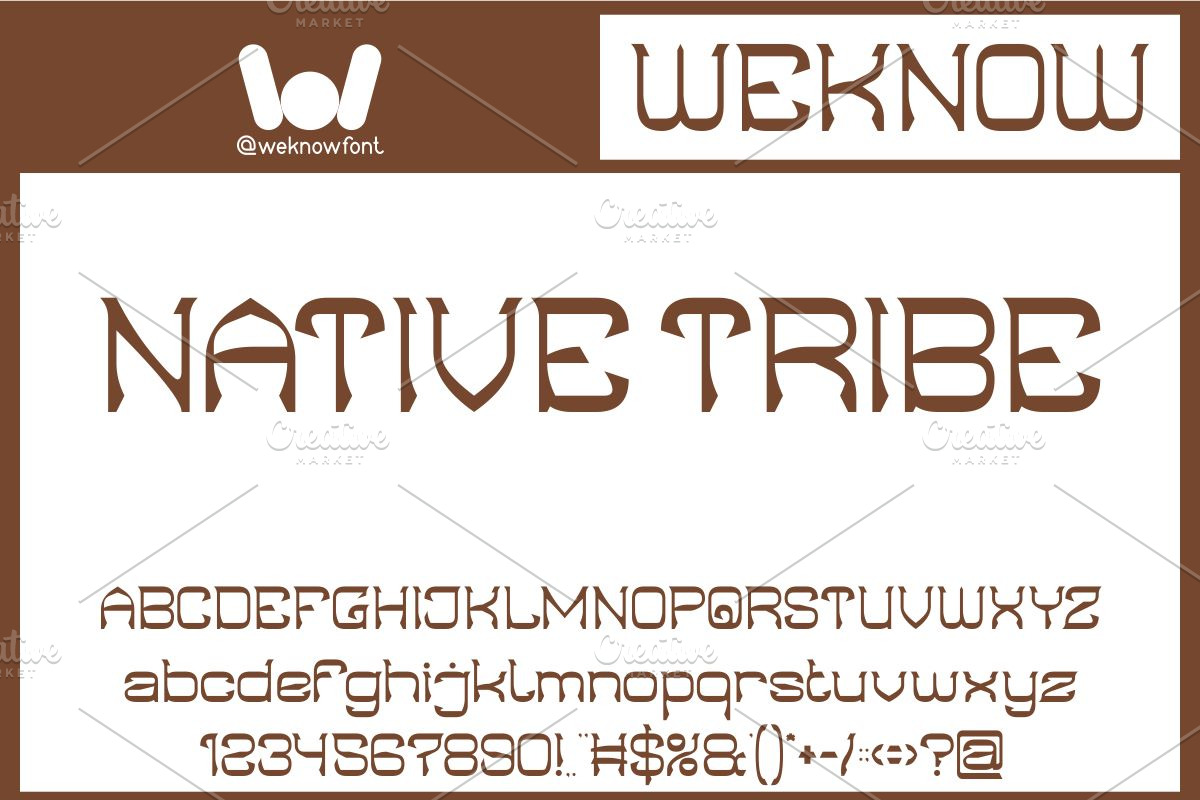 Indigenous People font, a Font by weknow (Photo 2 of 8)