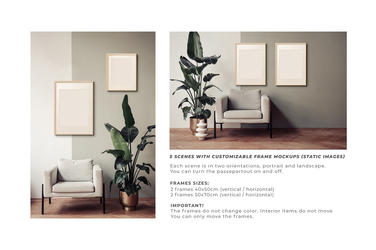 Video&Photo Frame mockups. Interior, a Print Template by Una Matison (Photo 5 of 22)