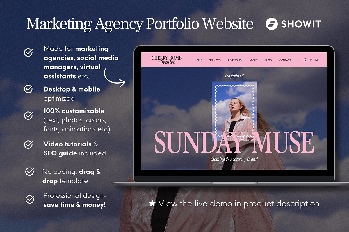 Marketing Agency Portfolio Website, a Squarespace Template by Warmsoulgallery (Photo 5 of 11)