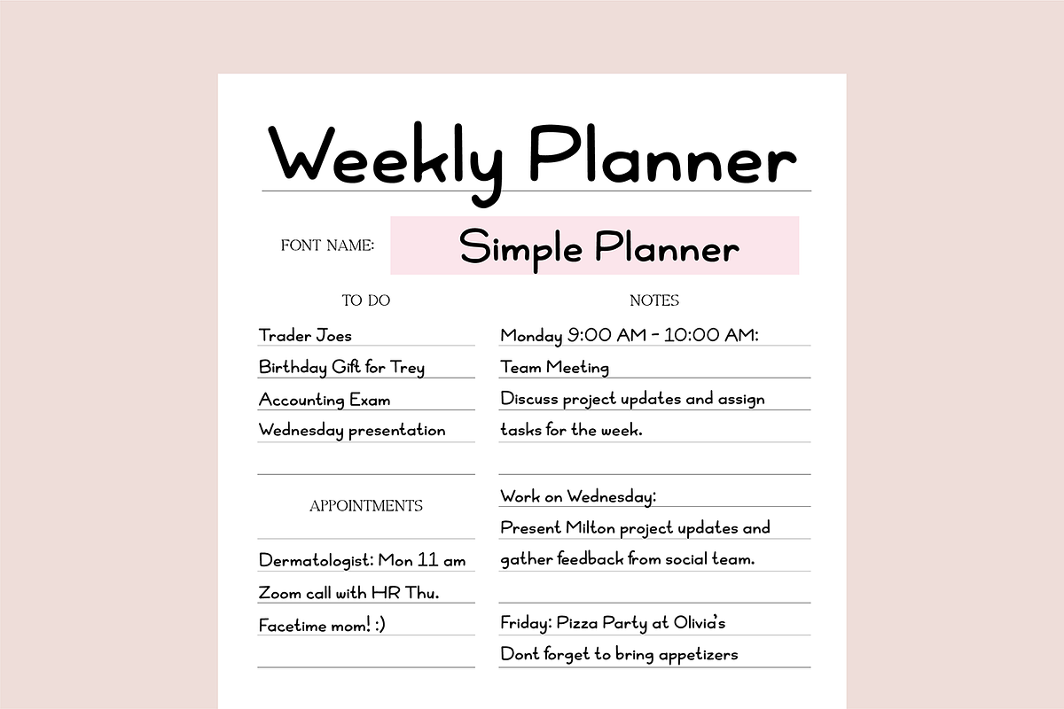 Essential Digital Planner Fonts Bund, a Handwritten Font by Blush Font Co. (Photo 5 of 9)