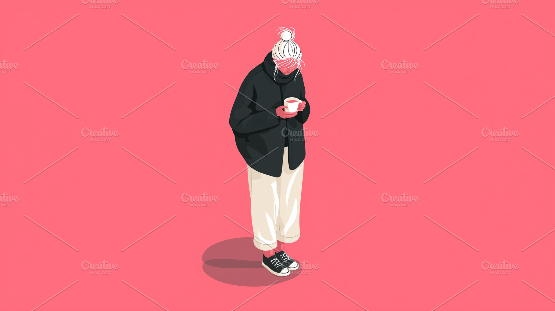 Woman with messy bun hair, a Person Photo by MistyDay