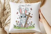 Easter Bunny with Cross Clipart Set, a Graphic by T-shirt Pond (Thumbnail 5 of 10)