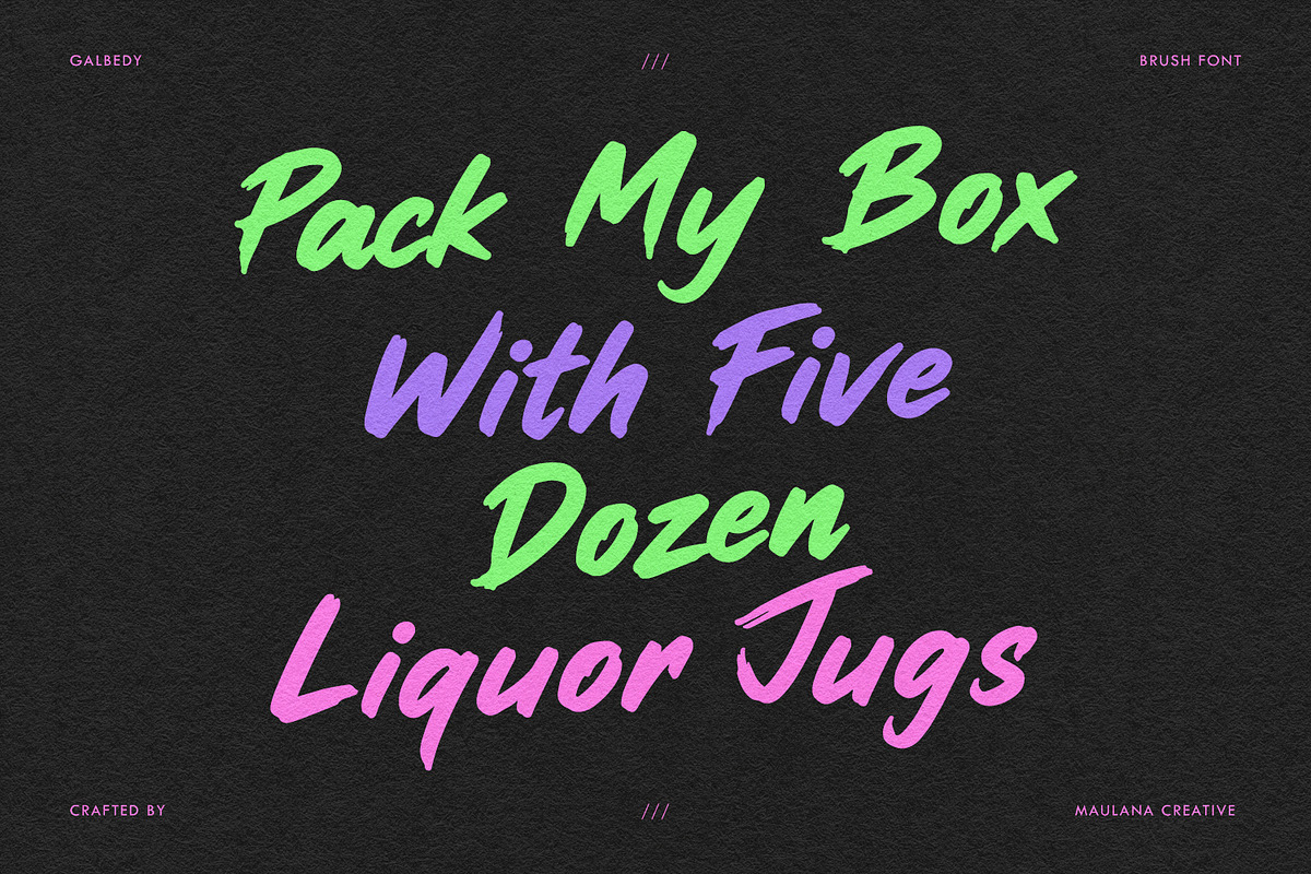 Galbedy Timeless Brush Script Font, a Handwritten Font by Maulana Creative (Photo 4 of 7)