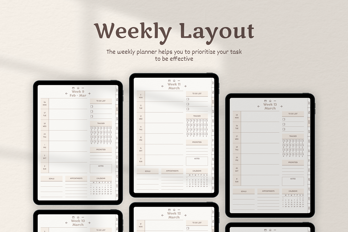 Minimalism Boho Digital Planner, a Templates & Theme by Digital_Mind (Photo 6 of 10)
