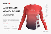 Long Sleeves Women T-Shirt Mockup, a Shirt Mockup by Mockup+ (Thumbnail 1 of 5)