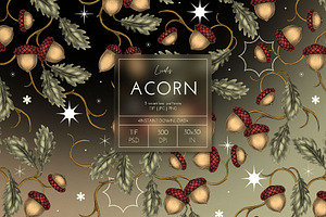 Acorn – Vintage Autumn Pattern