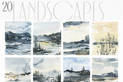 Watercolor clipart Winter tenderness, an Object Illustration by ArtMaslyana (Thumbnail 7 of 10)
