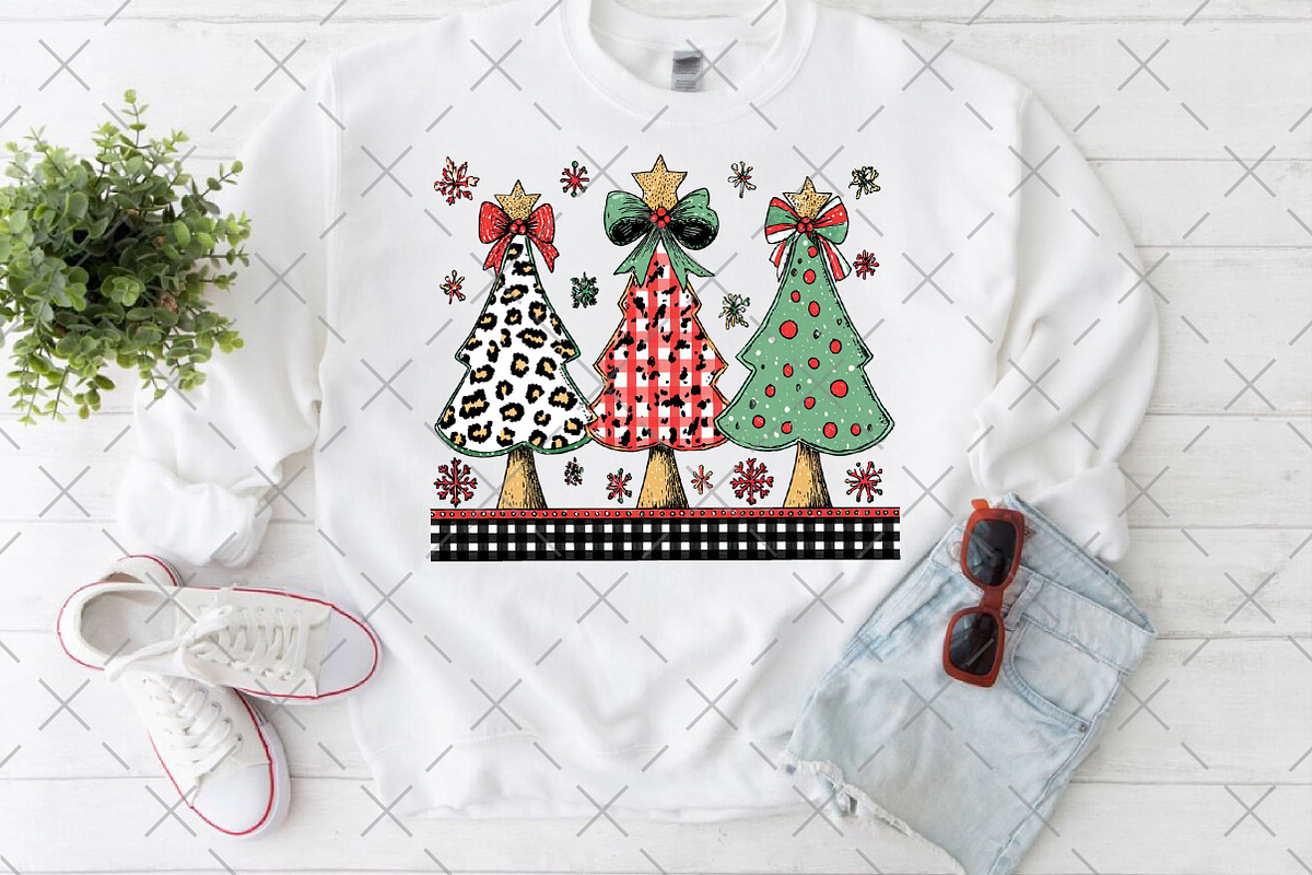 Colorful Coquette Christmas Tree Png, an Illustration by Craft Nest (Photo 6 of 6)