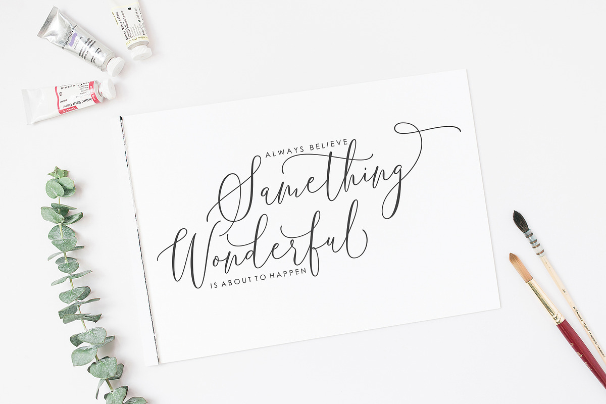 One Luminous Script, a Script Font by moriztype