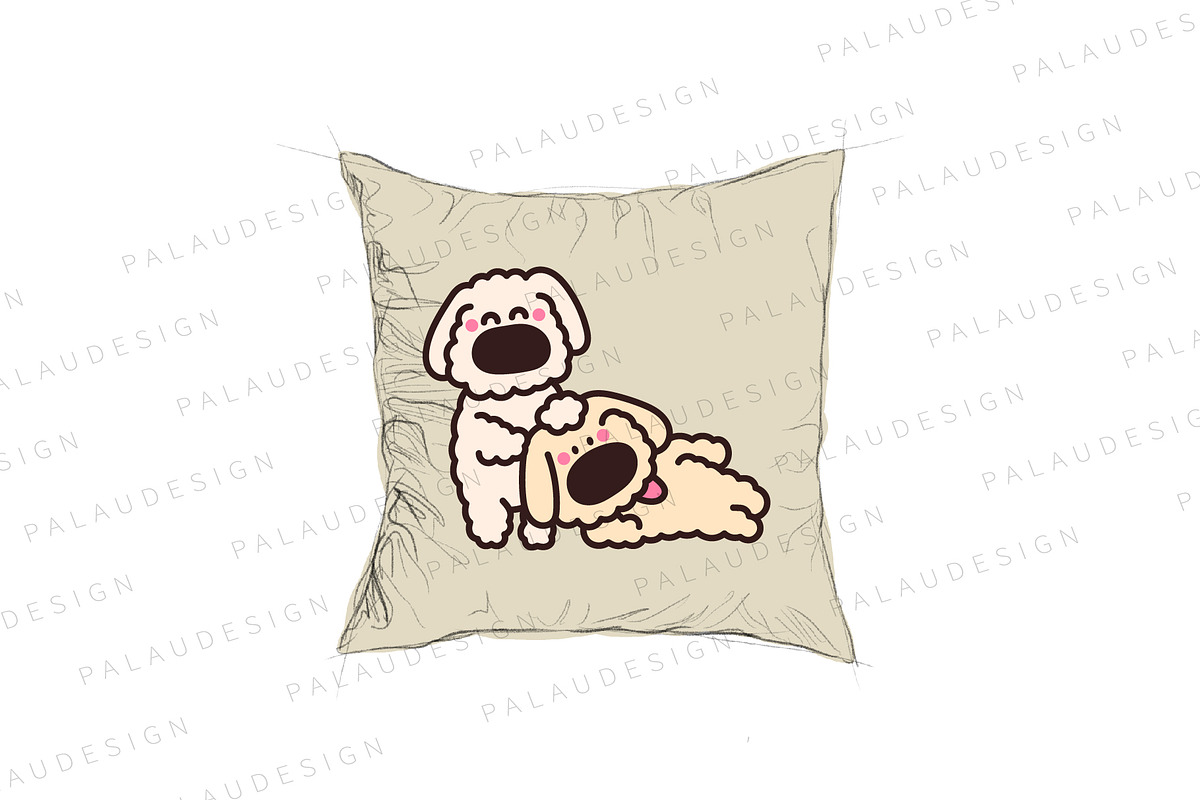 Cute Kawaii Dogs Couples Love, an Animal Illustration by Palau (Photo 2 of 12)