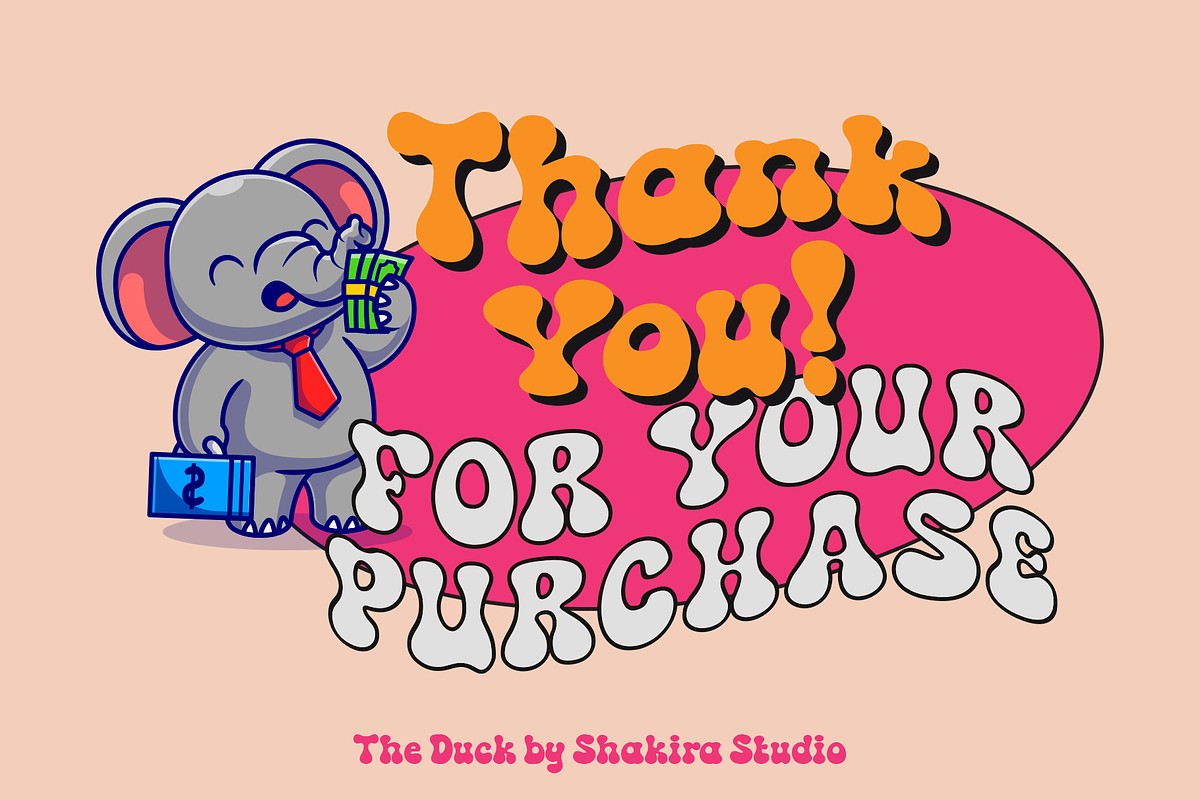 The Duck - Groovy Retro Font, a Serif Font by Shakira Studio (Photo 11 of 12)