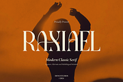 Raxiael | Modern Classic Serif, a Serif Font by Denustudios (Thumbnail 1 of 16)