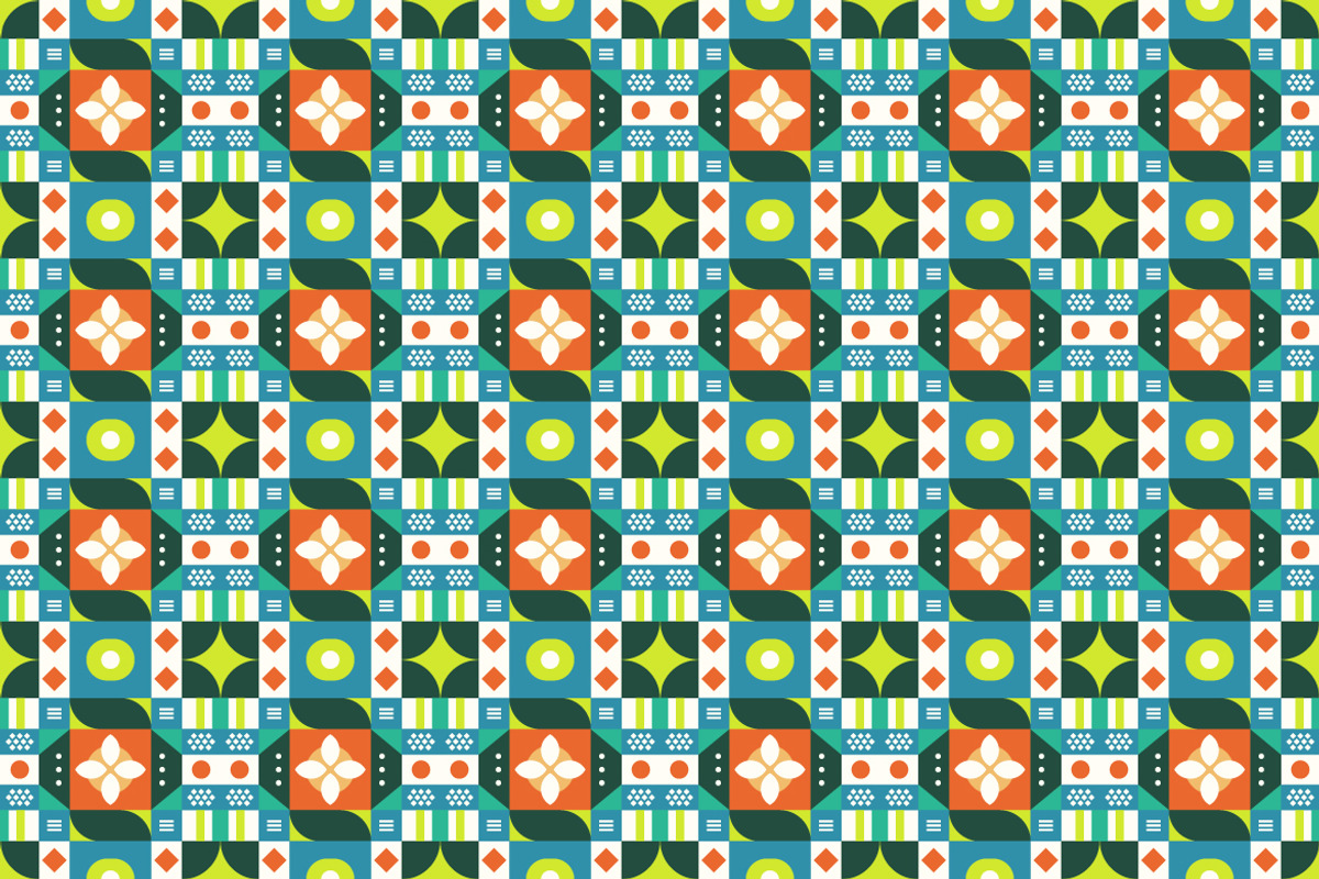 Retro Geometric Seamless Pattern, a Pattern Graphic by Mightyfire