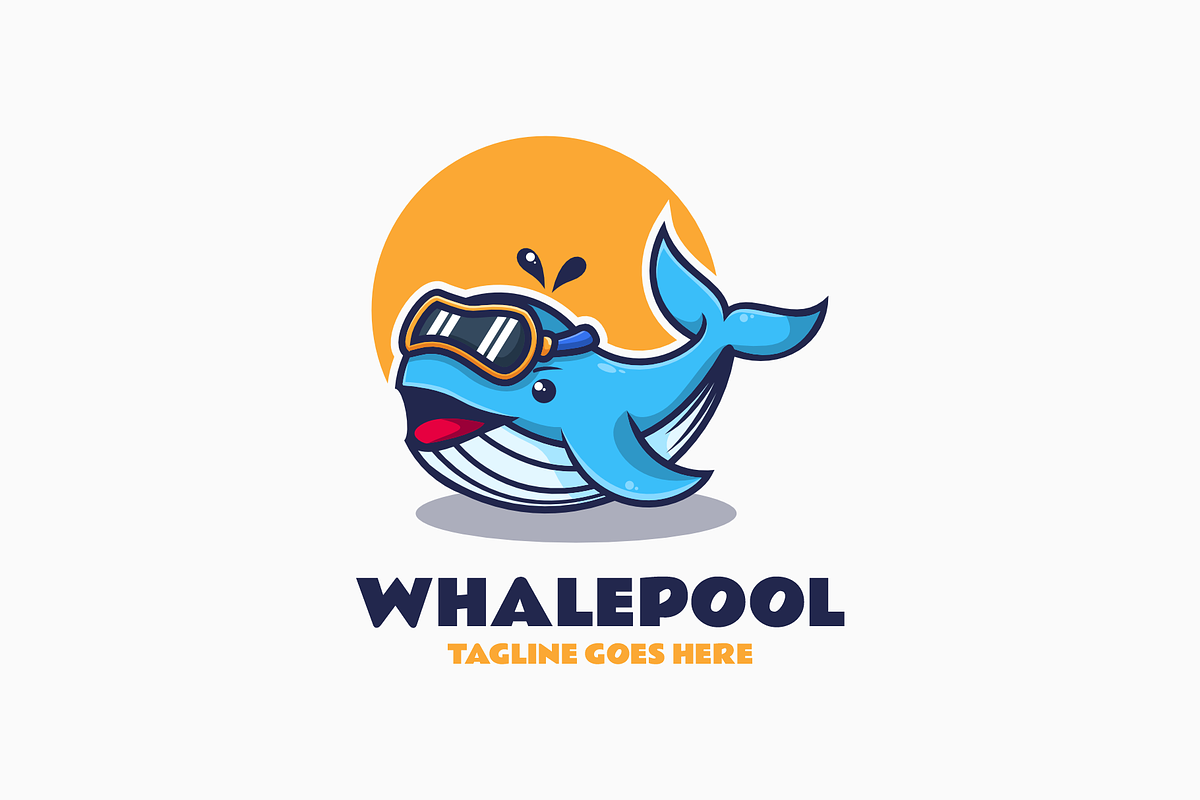 Whale Mascot Cartoon Logo, a Branding & Logo Template by Artnivora.Std