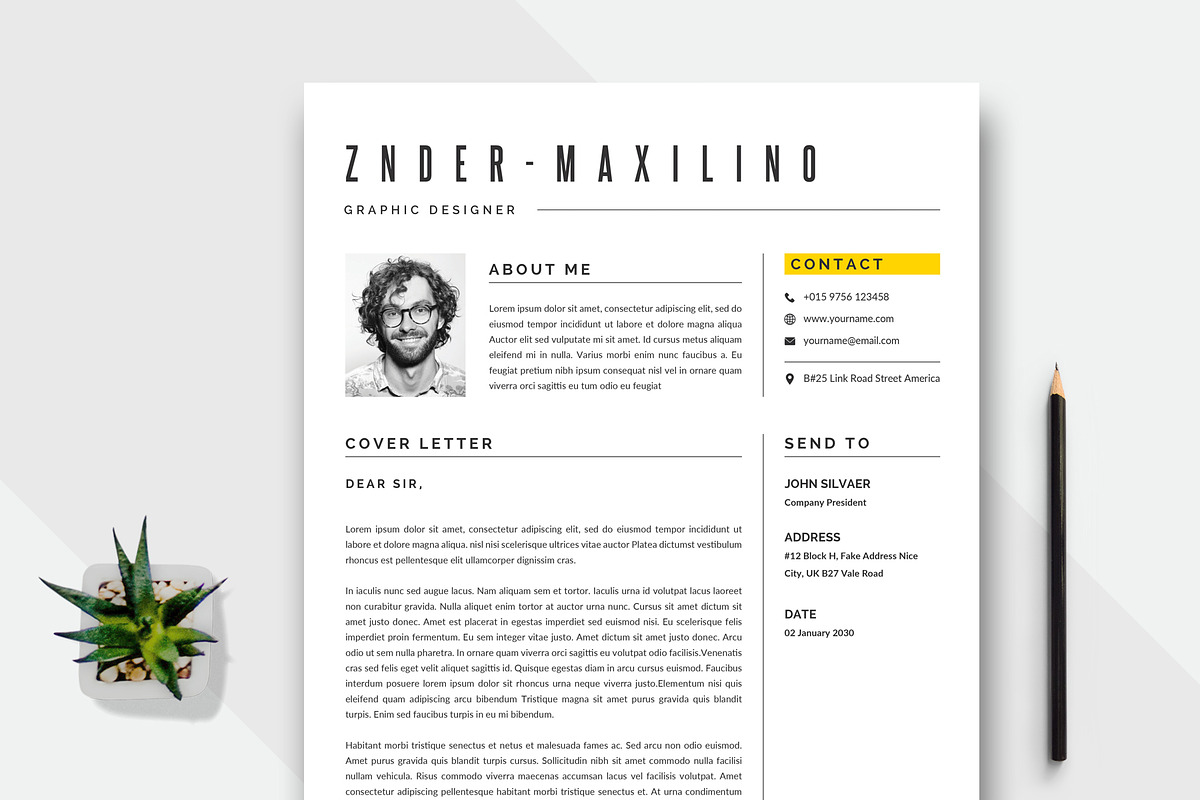 Resume/CV Template, a Resume Template by ArtisticLand (Photo 3 of 3)