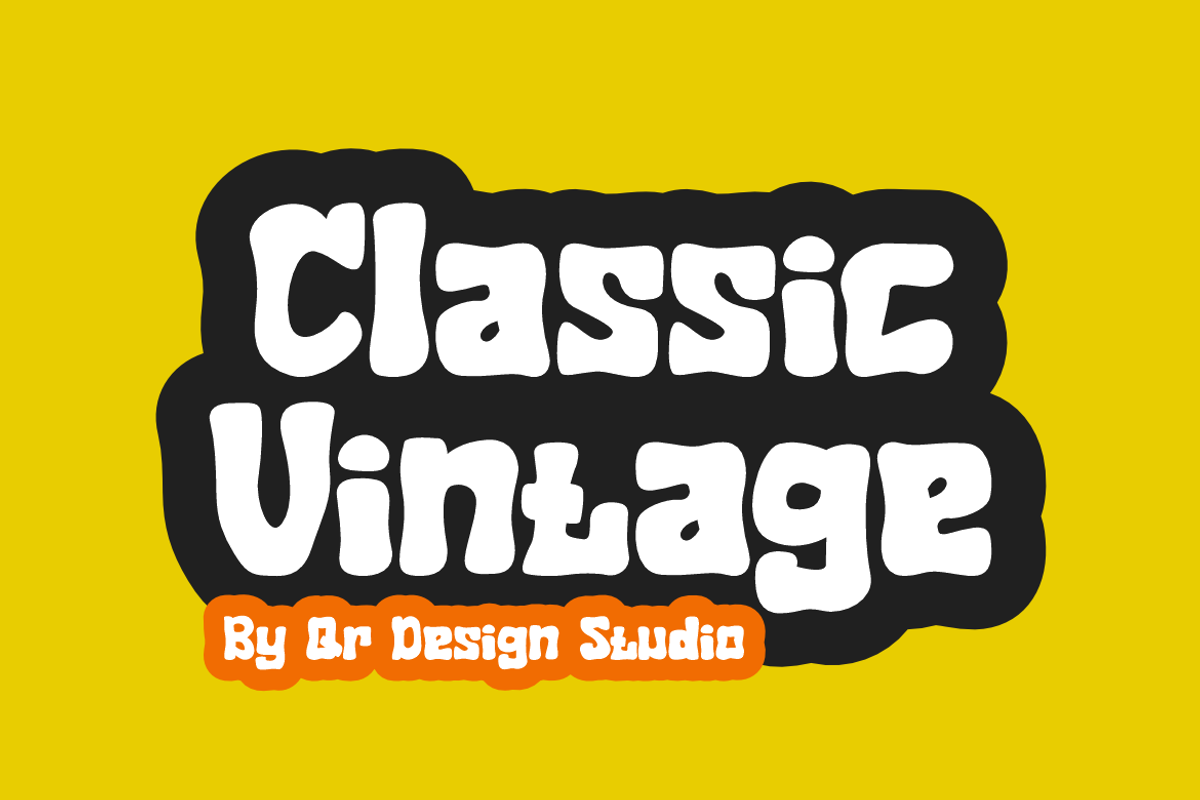 Funky Hurland - Retro & Groovy Font, a Sans Serif Font by QR Design Studio (Photo 3 of 7)