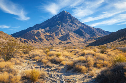 Majestic Mountain Desert Landscape G, a Background Photo by Pixeness