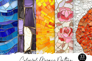 Mosaic Pattern Digital Paper Pack, a Pattern Graphic by Design Scotch