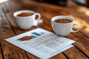 Business report with graphs alongsid, a Photo by Pavel_design