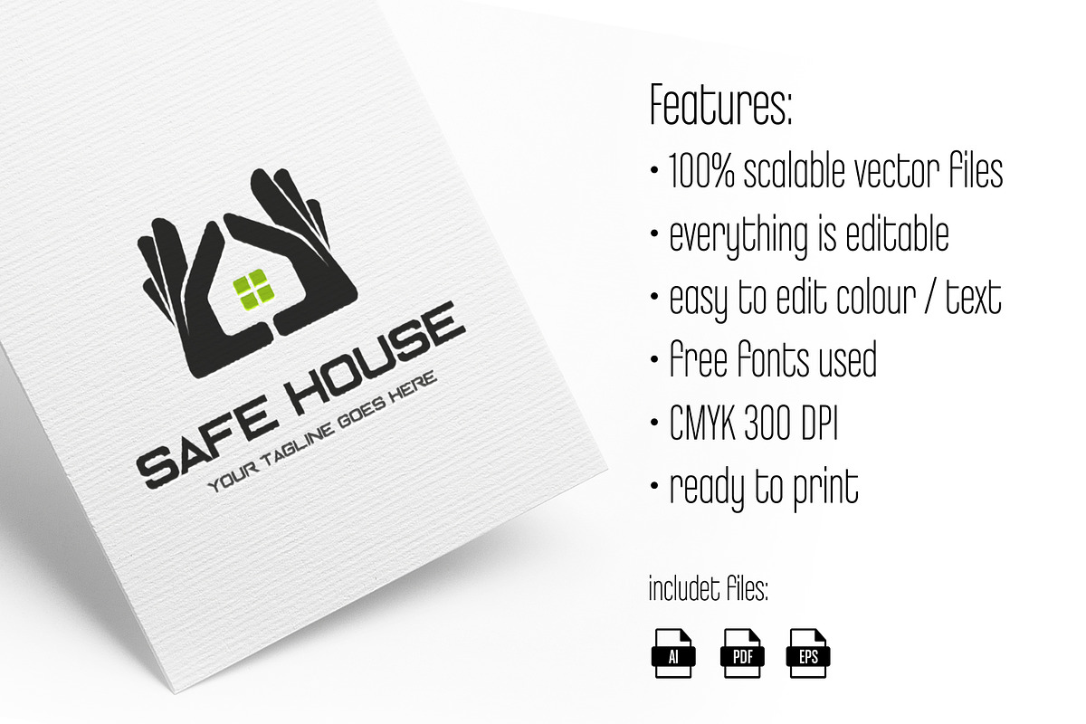 SafeHouse vol1 logo, a Branding & Logo Template by vectorlogos89 (Photo 1 of 2)
