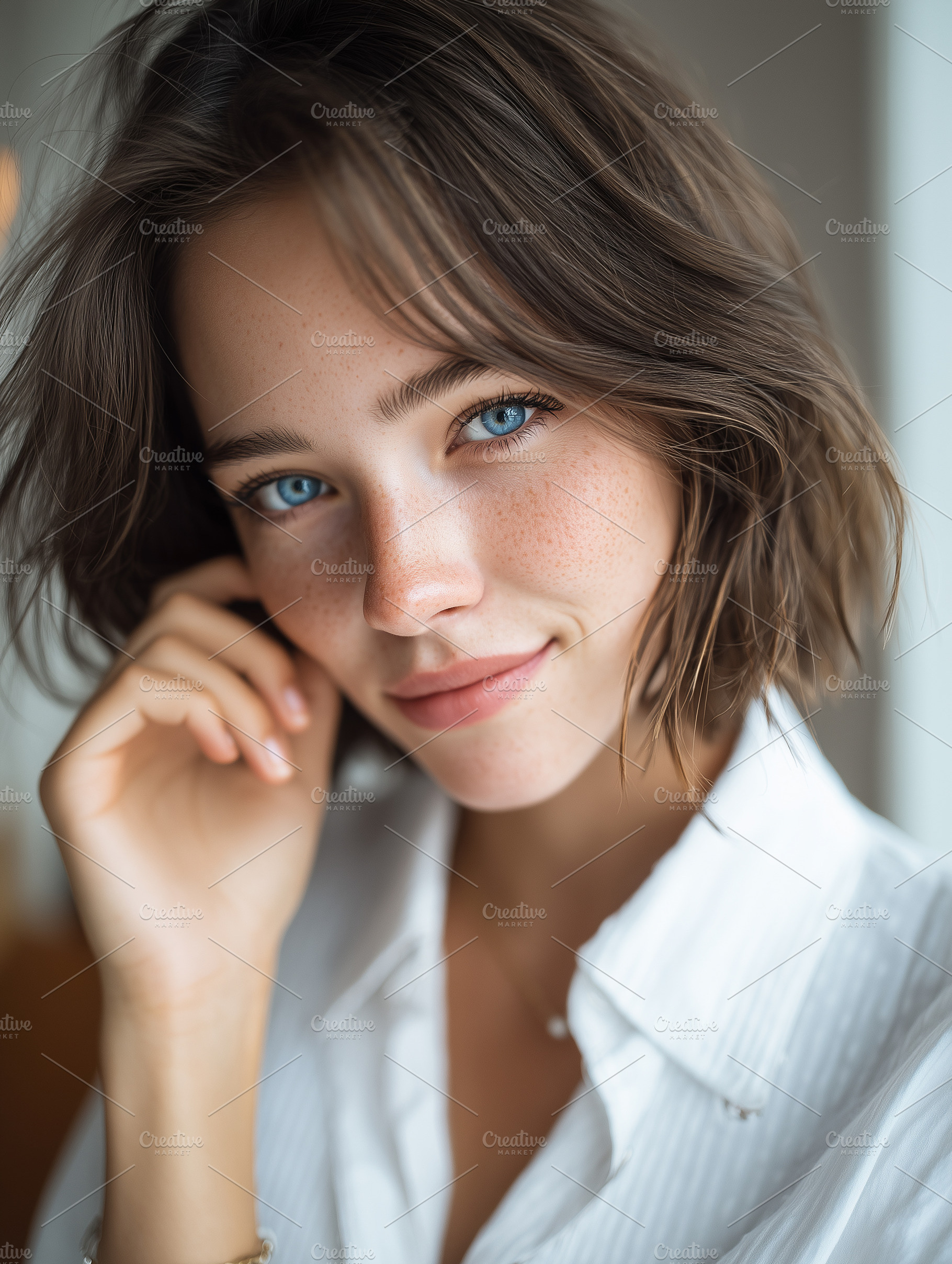 Natural beauty portrait of a young, a Person Photo by MistyDay