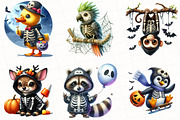 Halloween Skeleton Animals Clipart, an Illustration by OK Design (Thumbnail 2 of 5)