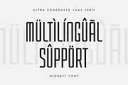 Highest - Ultra Condensed Sans Serif, a Sans Serif Font by Hamz Studio (Thumbnail 10 of 16)