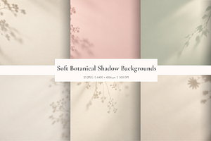 Soft Botanical Shadow Backgrounds