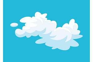 Cartoon clouds. Abstract white