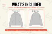 Casual Bomber Jacket Vector Template, a Shirt Mockup by S.i. Graphics (Thumbnail 2 of 3)