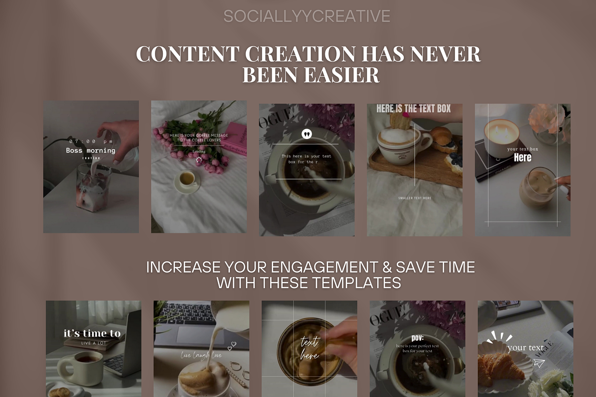 50 Coffee Instagram Reel Templates, a Social Media Template by SociallyyCreative (Photo 8 of 10)