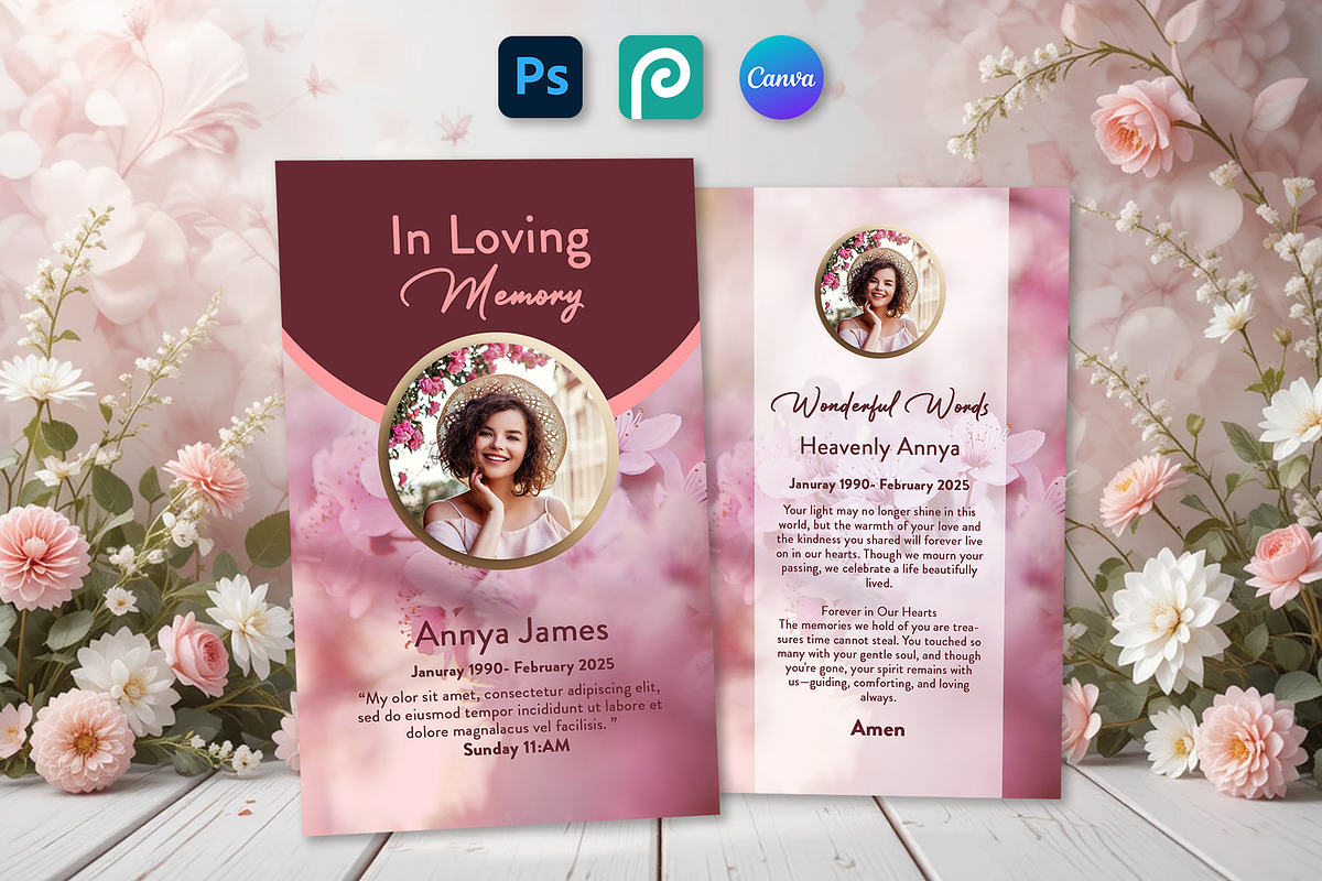 Women's Memorial Keepsake Gift, a Social Media Template by Business Flyers (Photo 1 of 3)