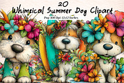 Whimsical Summer Dog Clipart, an Illustration by Digital Artistic99 (Thumbnail 1 of 10)