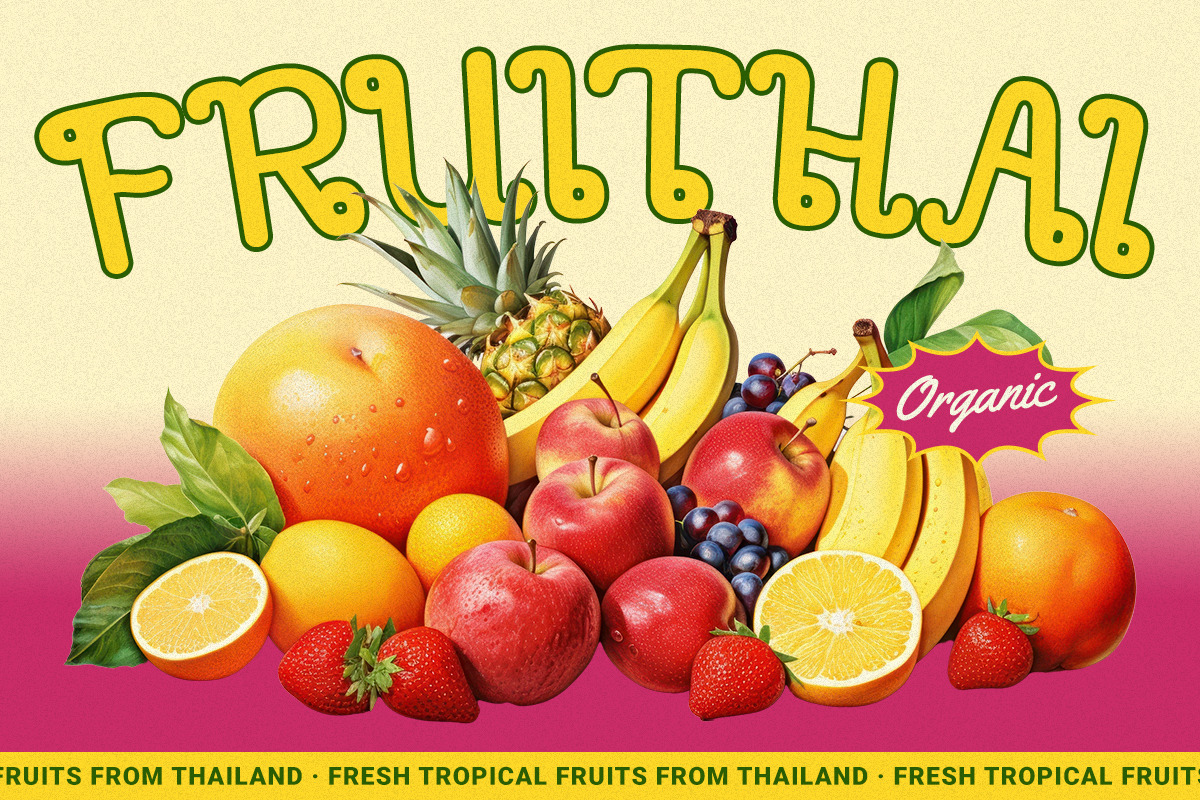 Quanhay Thai Display Typeface Font, a Sans Serif Font by Vadovastd (Photo 4 of 8)