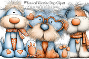 Whimsical Valentine Dogs Clipart, an Illustration by GatewayDesign (Thumbnail 1 of 3)