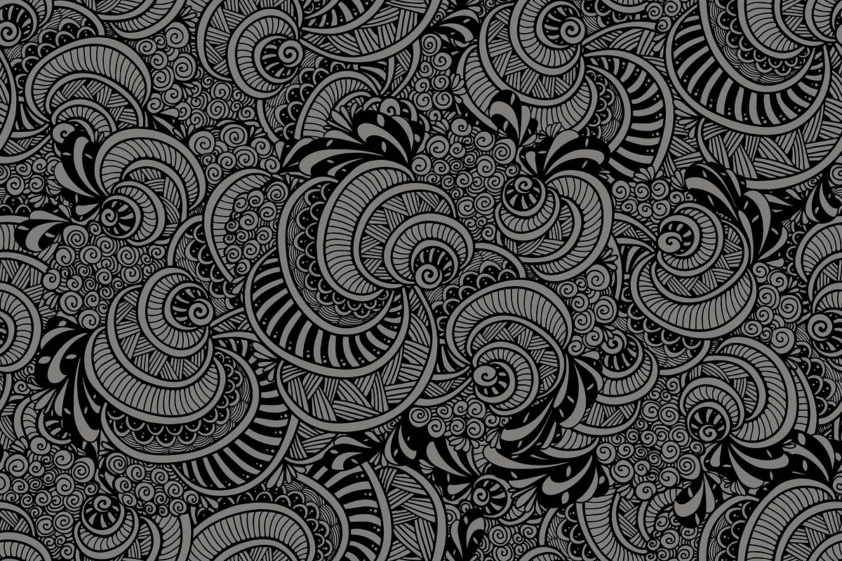 abstract zen tangle doodle, a Pattern Graphic by AAN Seamless Shop (Photo 4 of 4)