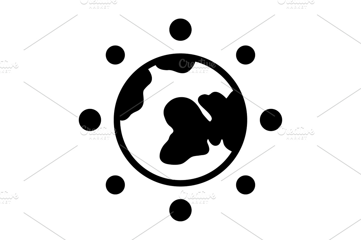 Pacific earth solid icon, a Solid Icon by Creative priyanka