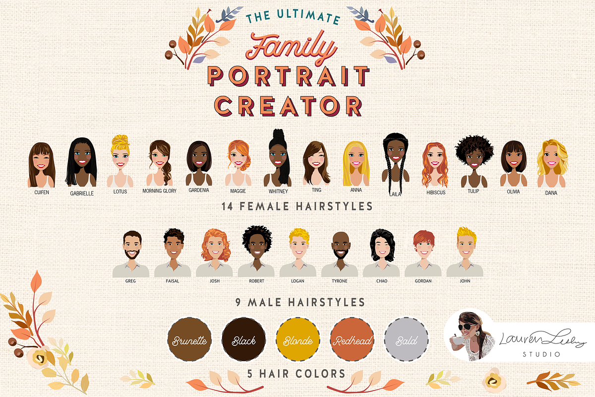 Portrait Creator Fall Outfits Family, a Person Illustration by Lauren Lesley Studio (Photo 5 of 18)
