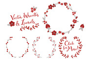 Ruby Vector Flower Wreaths, an Illustration by Amanda Ilkov (Thumbnail 3 of 3)