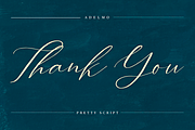 Adelmo - Pretty Script, a Script Font by Quothron (Thumbnail 7 of 7)