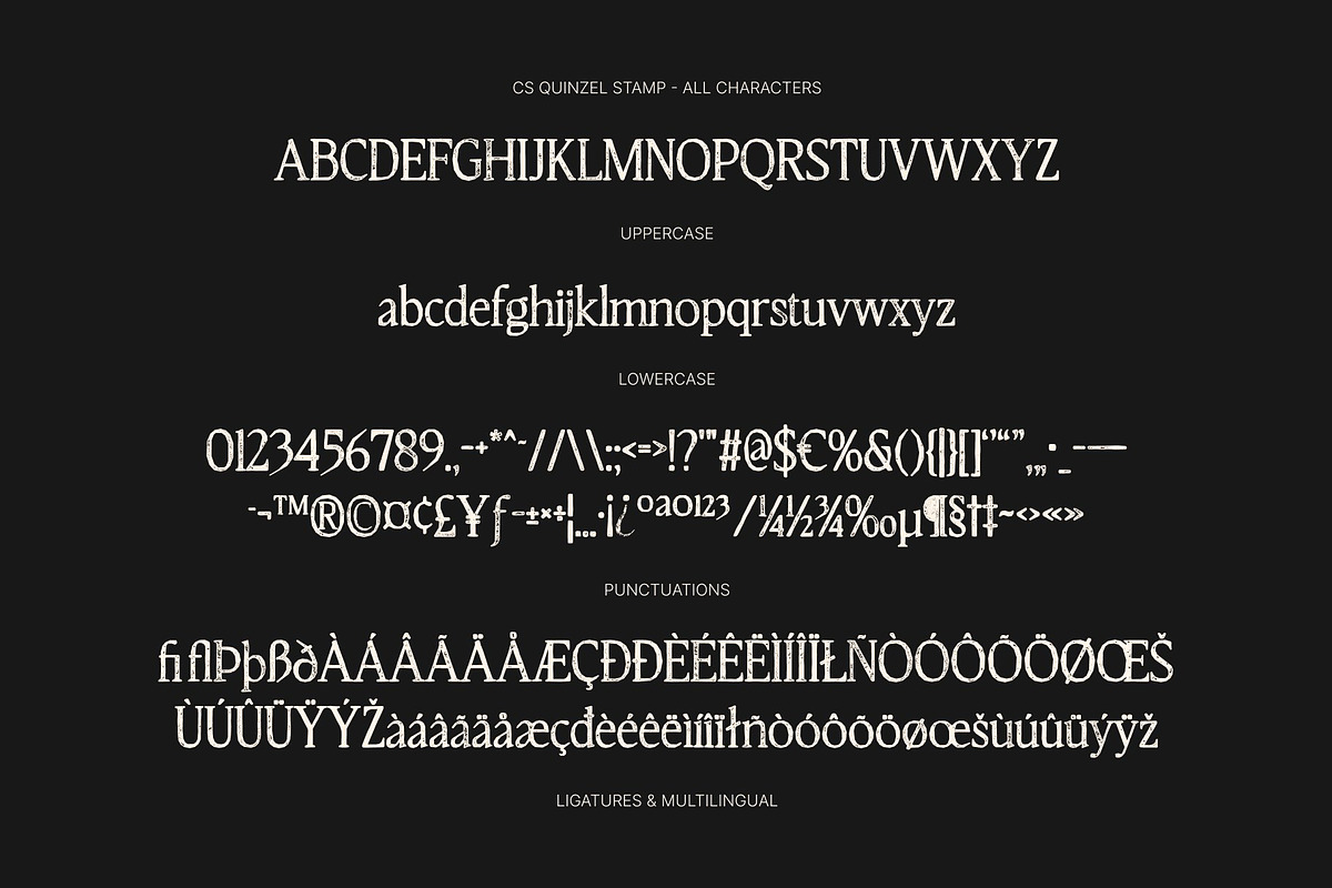 CS Quinzel Stamp, a Serif Font by Craft Supply Co. (Photo 8 of 8)