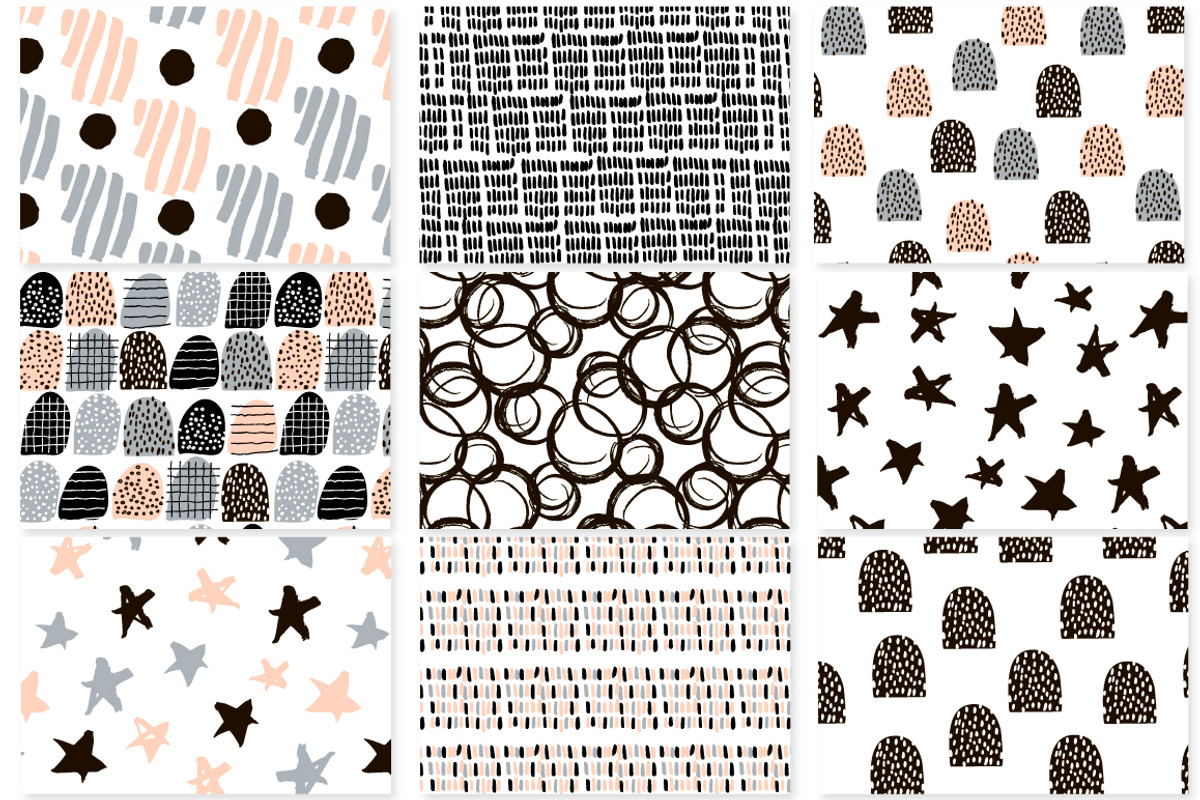 Abstract patterns pack, a Pattern Graphic by solmariart